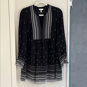 Black and White Women's Shift Mini Dress